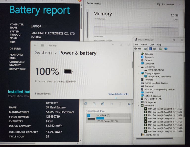 ❤️ Samsung Galaxy Book LTE SIM 15.6" FHD i5-1135G7 8GB RAM 256GB SDD Laptop Boxed PRISTINE