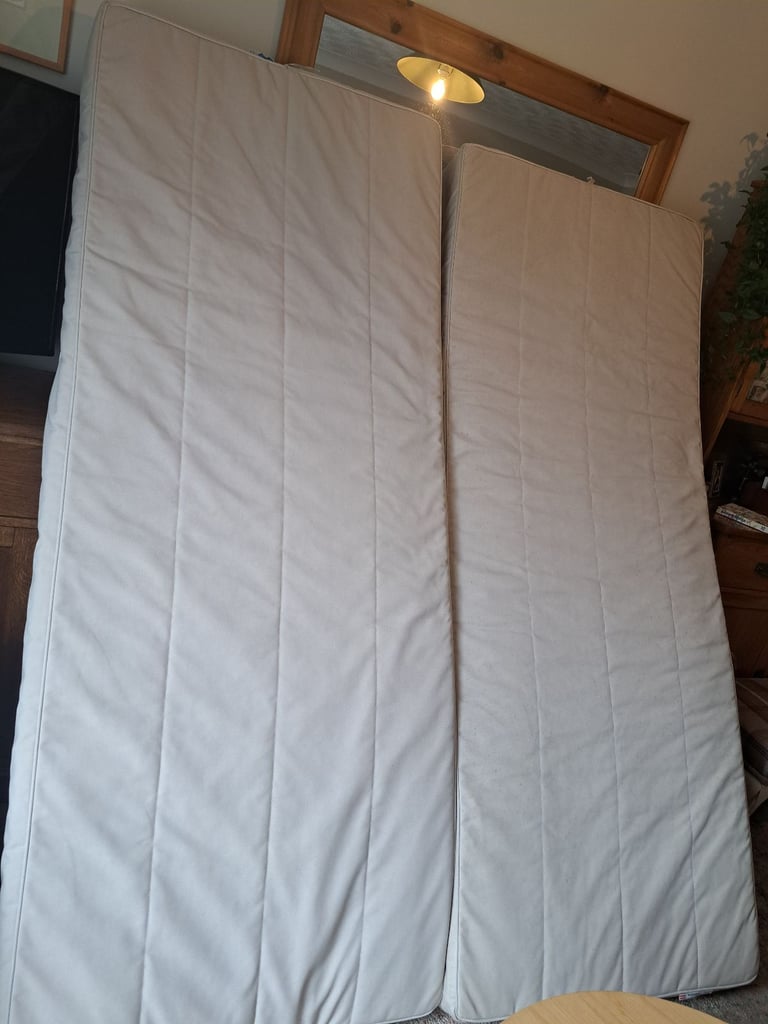 image for 2 x Mattresses (Small Single) IKEA 'HUSVIKA' 200x80cm bunk bed mattresses