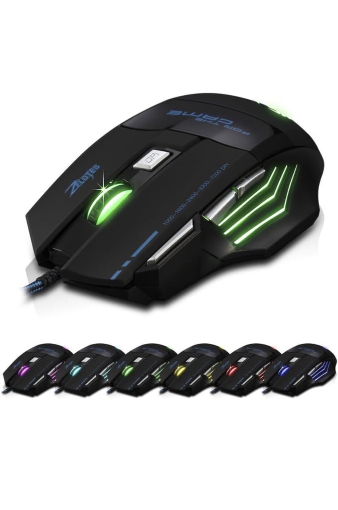 ZELOTES GAMING MOUSE WIRED,7200DPI,7 BUTTONS OPTICAL MOUSE