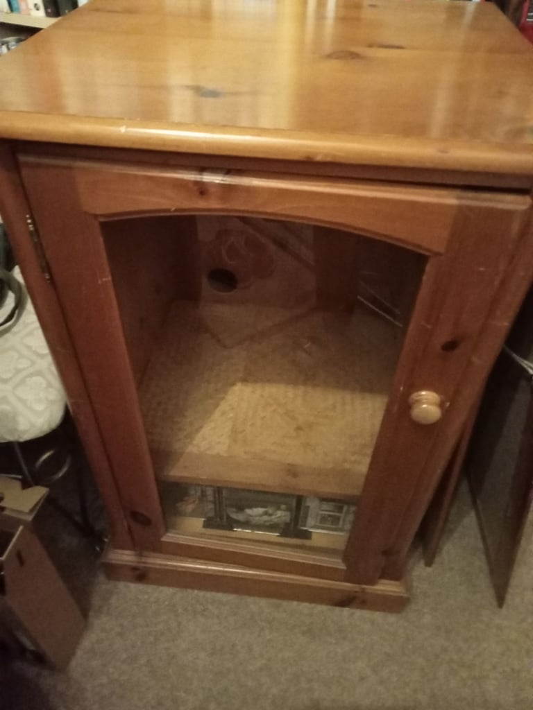 Free for collection Heavy pine cabinet