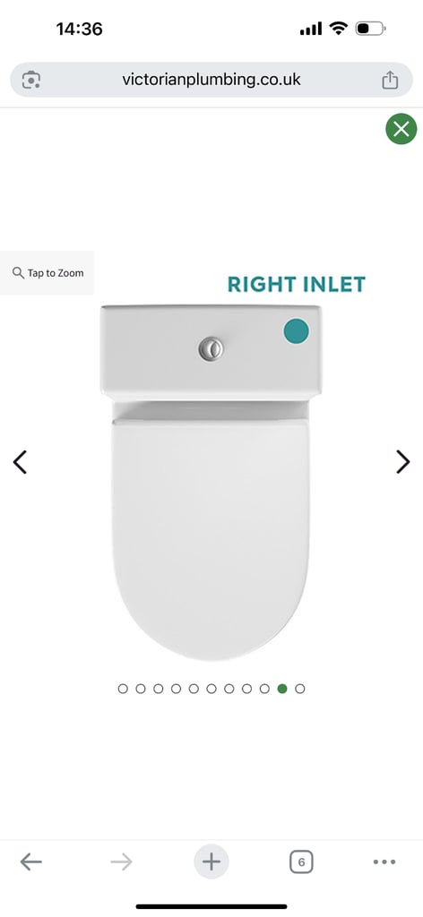 Mode Tate Rimless Close Coupled Toilet with Soft Close Seat