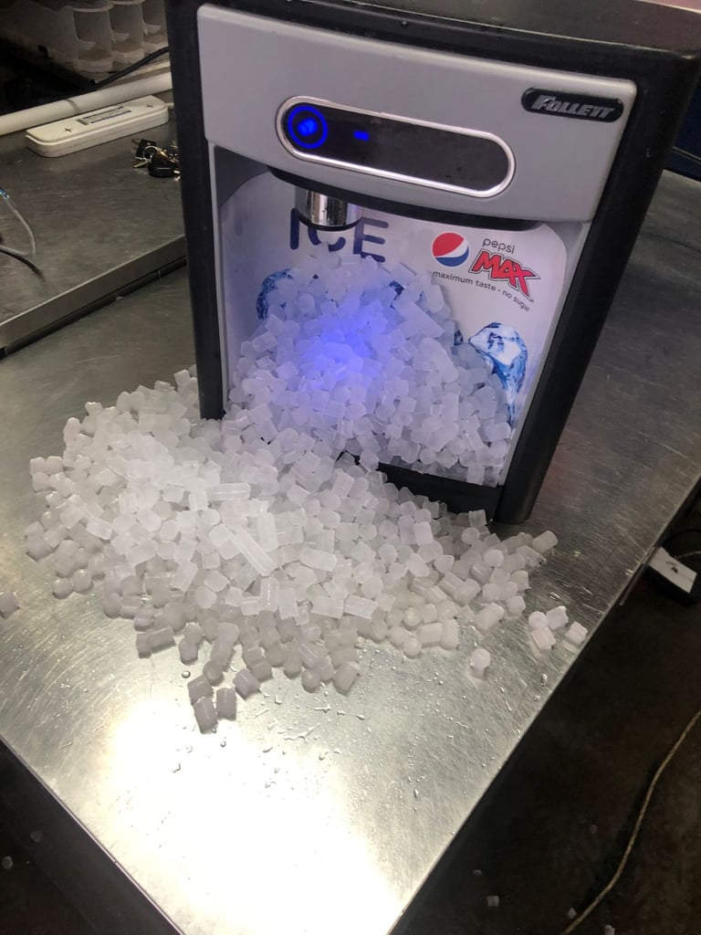 Follet E SERIES ICE DISPENSER / ICE MACHINE- 54kg/24hr Restaurant Bar Ice Maker- Nugget Ice