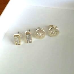 image for Earrings Studs Job Lot Two Pairs From Buckley London BRAND NEW