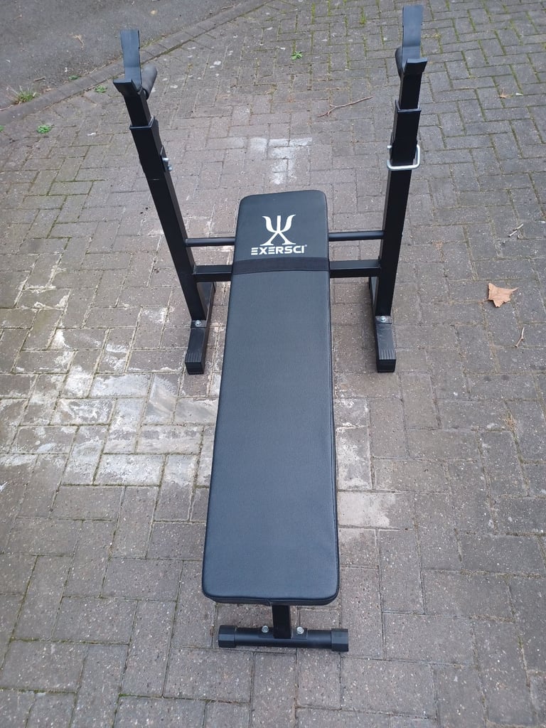 image for EXERSCI FOLDABLE BENCH WITH RACK & DIP BARS