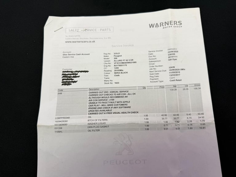 2017 Peugeot 208 1.2 Puretech Allure PETROL/MANUAL/5-DR