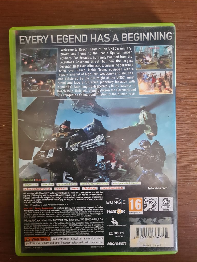 Xbox 360 Halo Reach game