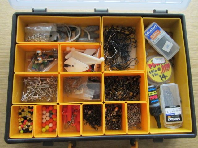 image for Large Assortment of sea fishing tackle in organiser box
