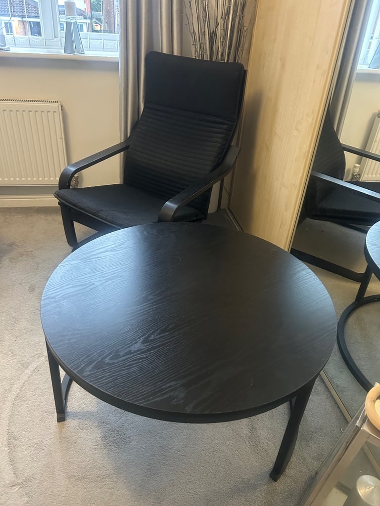 IKEA poang chair and coffee table