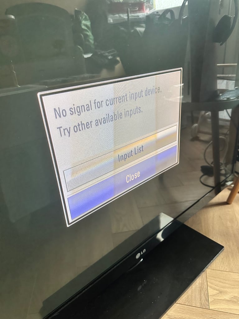 55” LG Tv with remote and cables 