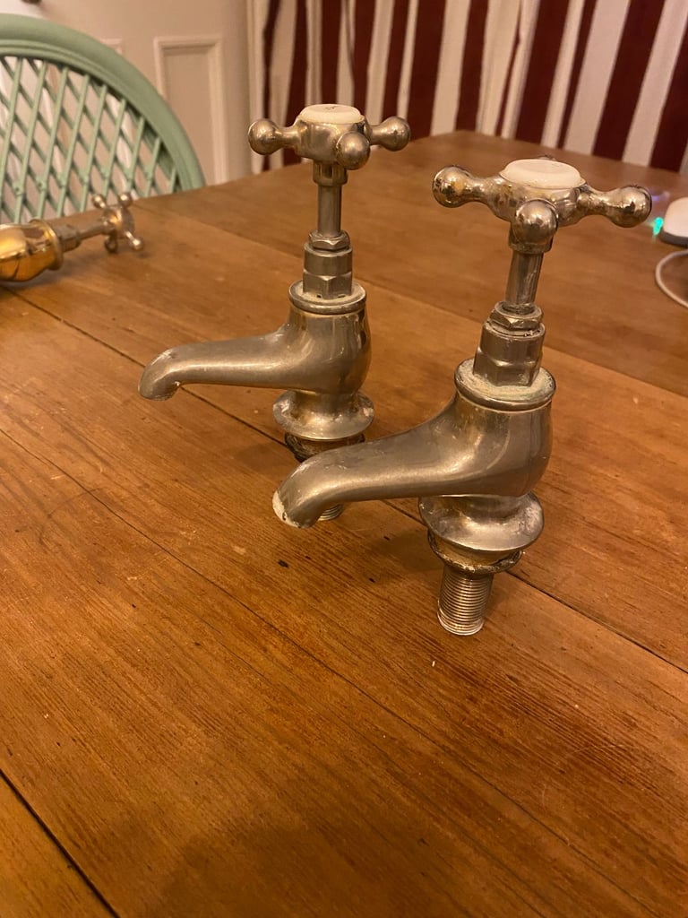 image for Barber Wilson Antique vintage basin taps 