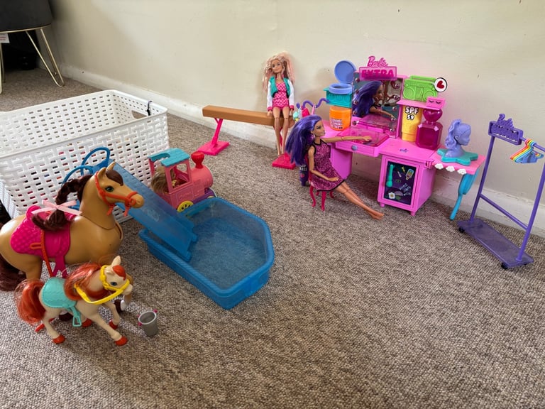 image for Barbies and horses pool gym bar