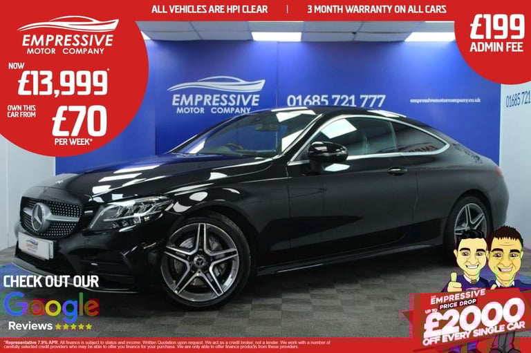 2019 69 MERCEDES-BENZ C-CLASS 1.6 C180 AMG LINE COUPE 2DR PETROL MANUAL EURO 6 (