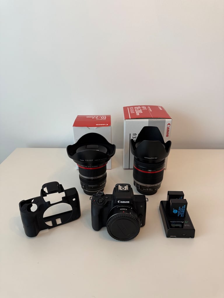 Canon M50 Mirrorless Camera + Lenses and Accessories