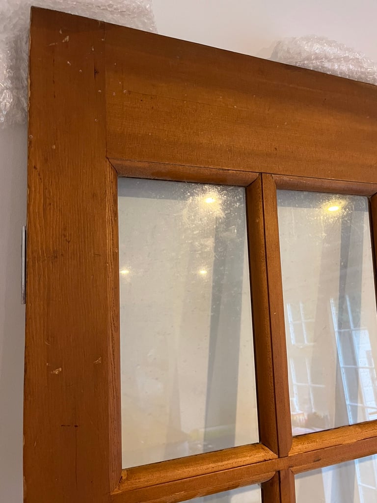 Solid Oak Wooden Glass Panel Door