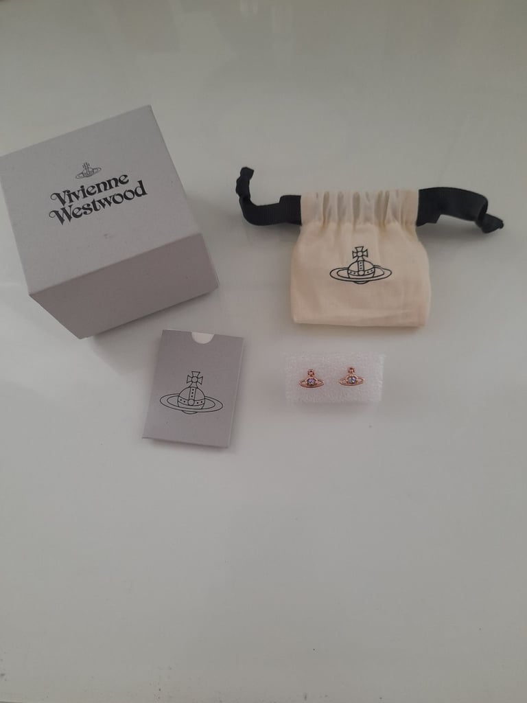 Vivienne Westwood rose gold stud earrings