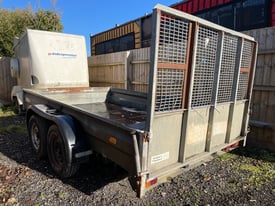 Wessex Trailer 10X6 4 Wheeled Braked Plant with drop down tailgate