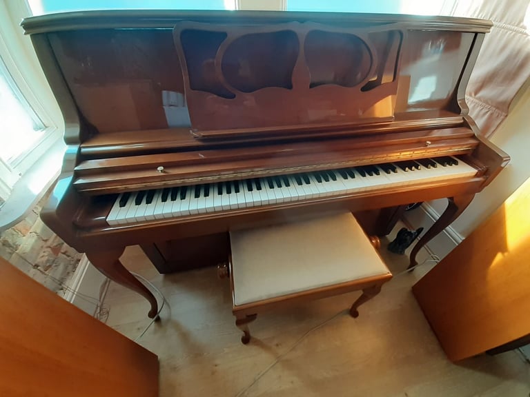 Knight K10 rare Chippendale Upright Piano beautiful *matching stool + free 1st tuning*