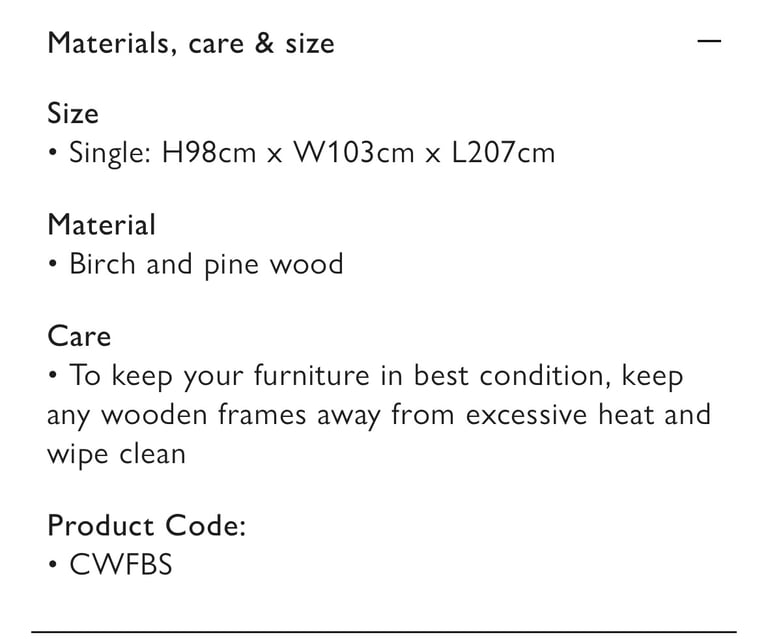 White Company Single Child’s Bed 