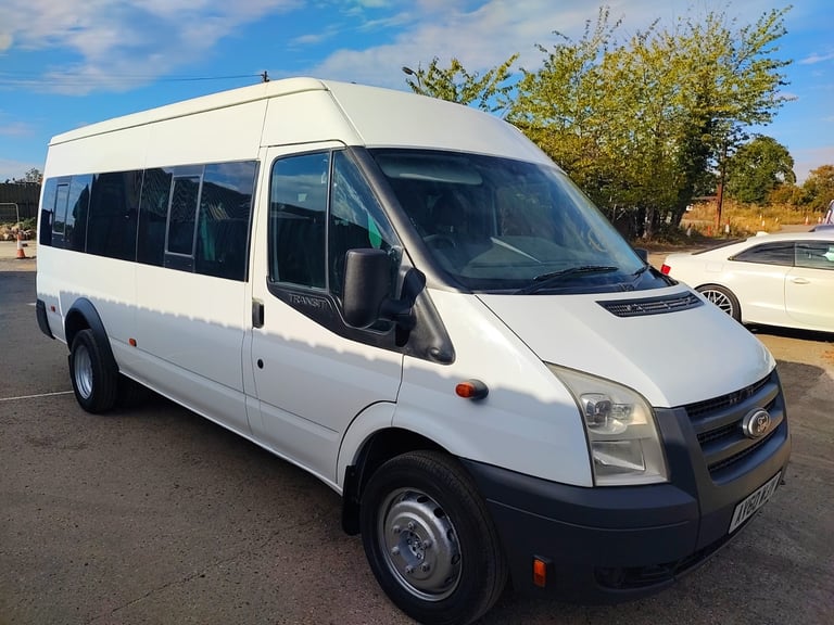 FORD TRANSIT 17 SEAT MINIBUS 2011 60 REG XLWB EX COUNCIL WITH FSH IDEAL CAMPERVAN NO VAT
