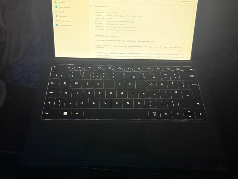 Windows Microsoft serface table