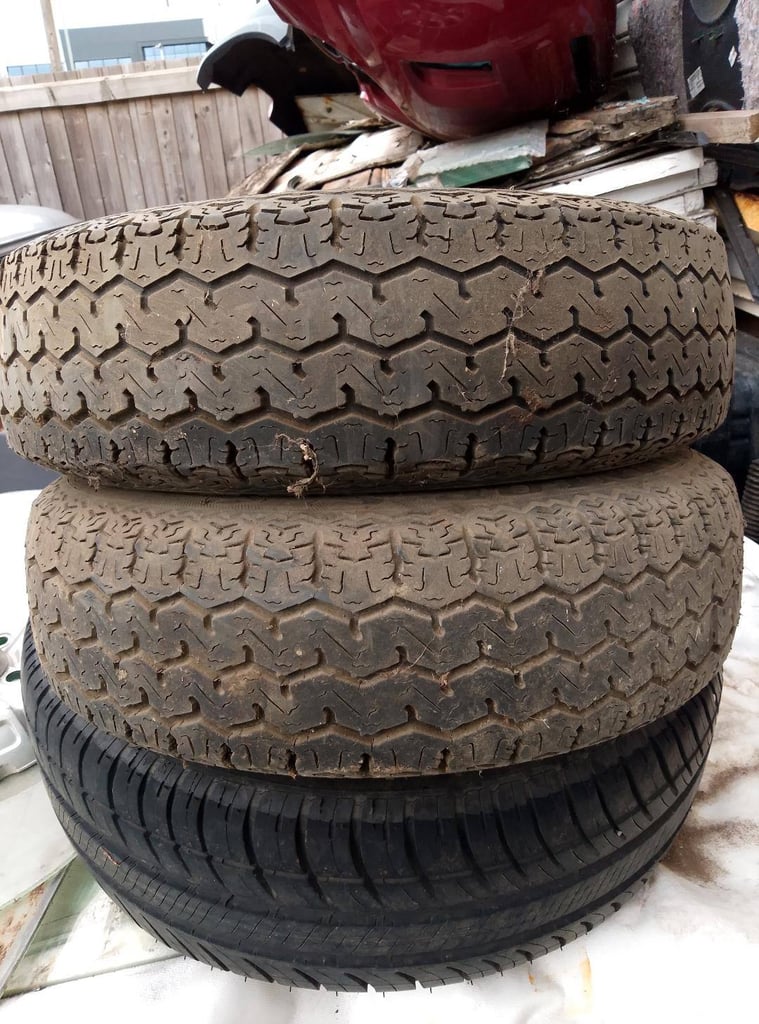image for 2 X 145 X 10 DUNLOP WHEELS AND TYRES AS FITTED BY THE FACTORY 