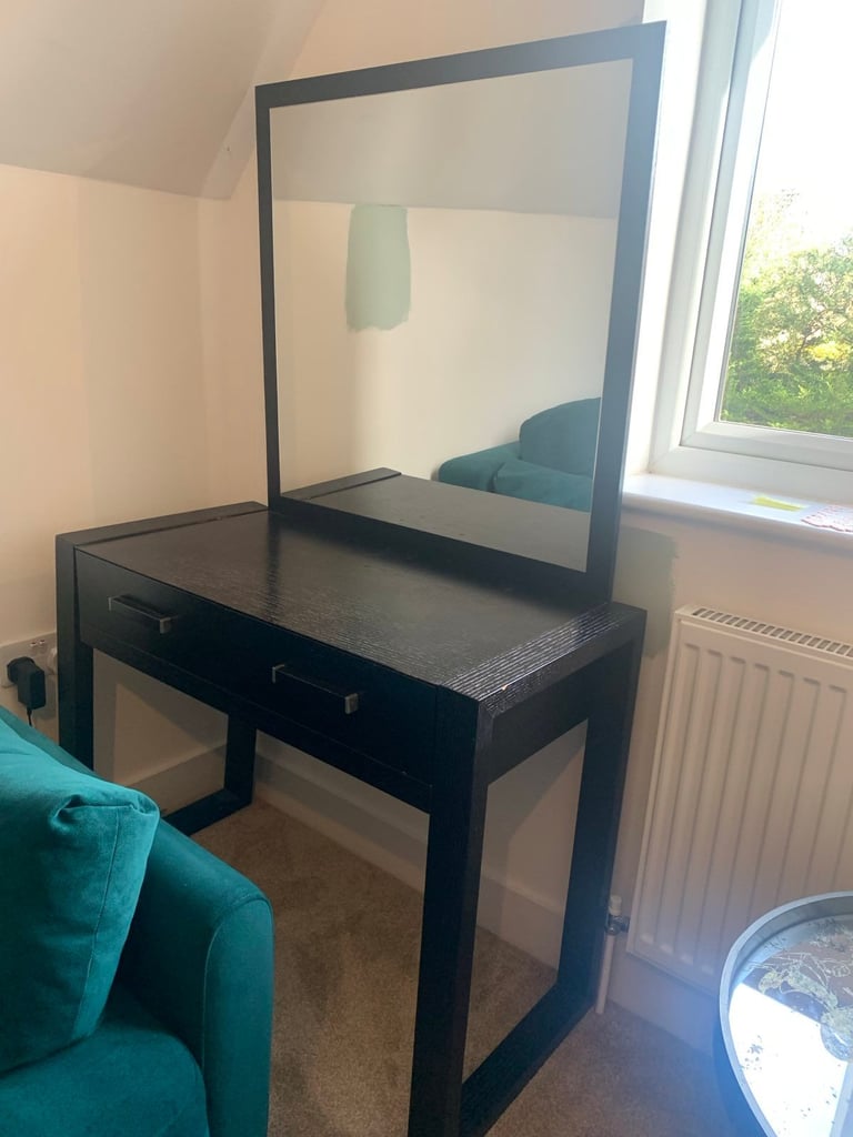 image for Black wood dressing table - free