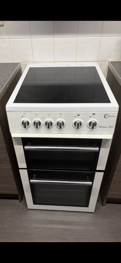 image for  FLAVEL MLB5CDW Freestanding 50cm Electric Ceramic Cooker Oven - White