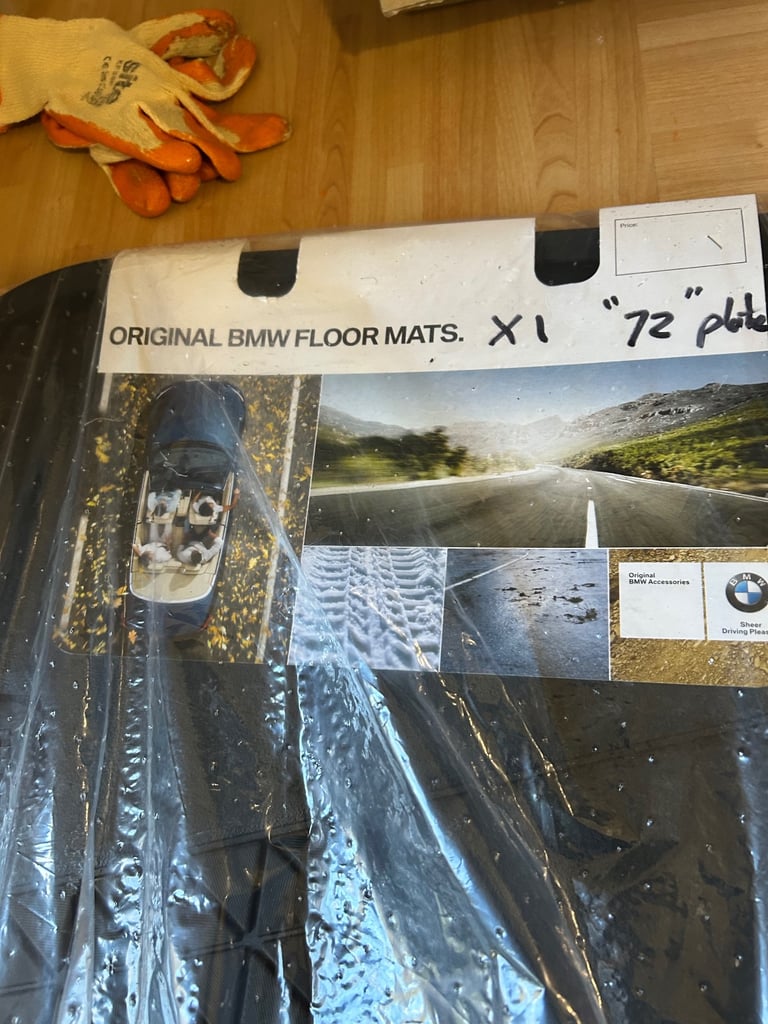 Rubber front floor mats. Genuine BMW for X1