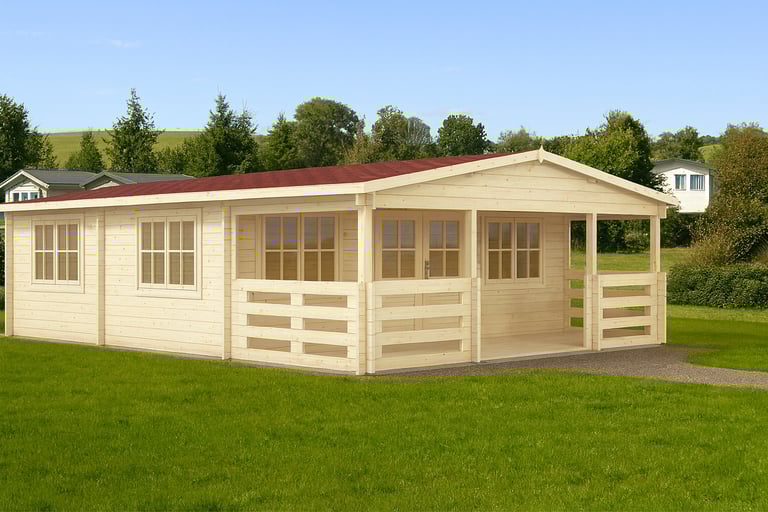 Log cabin Spanga 6m x 6.5m. Holiday home, summer house.