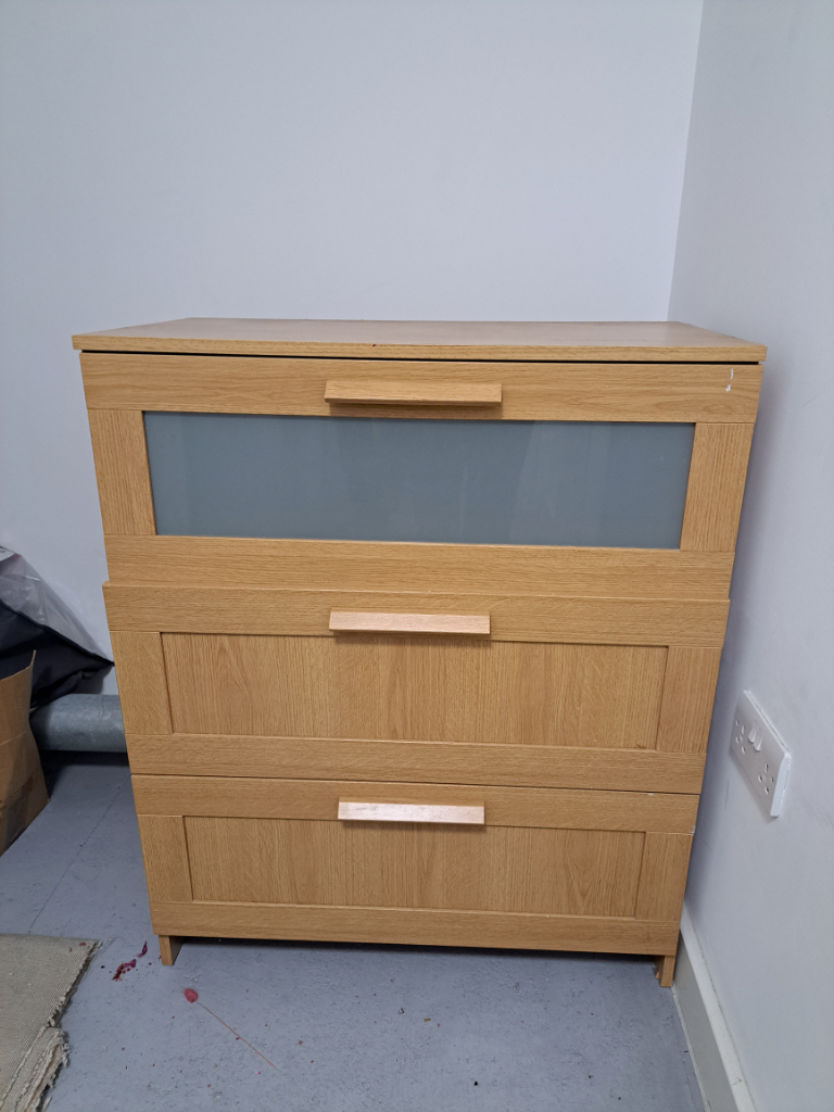 IKEA MALM chest of 3 drawers Oak veneer £40
