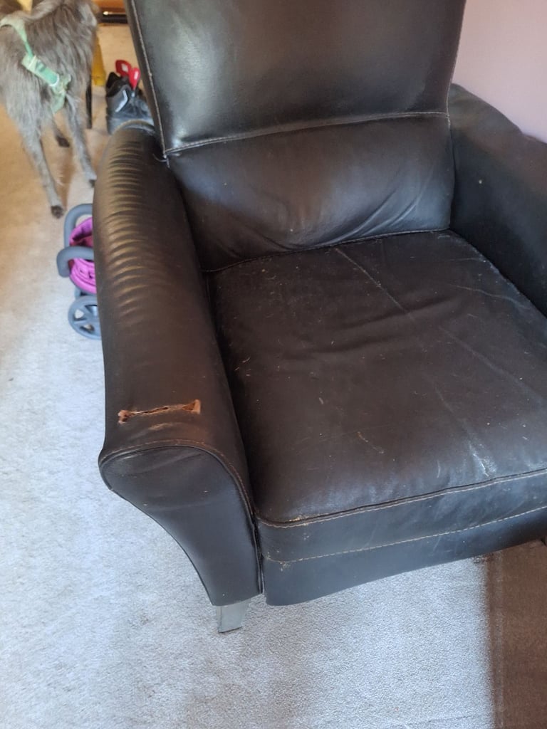 image for Leather recliner chair