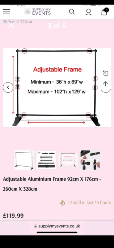 Backdrop Stand Heavy Duty  Frame for Hire