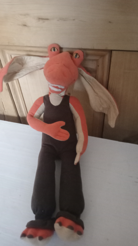 Vintage Jar Jar Binks Poseable Toy