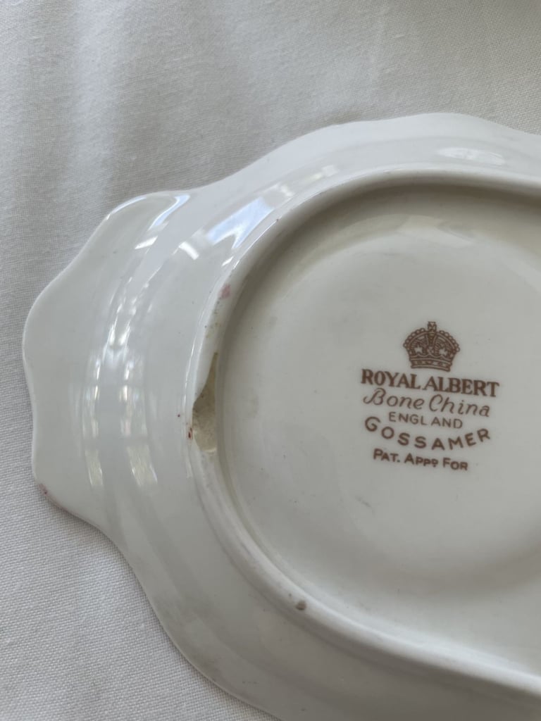 Vintage Royal Albert Gossamer Teacup and Tennis Snack Plate Combo