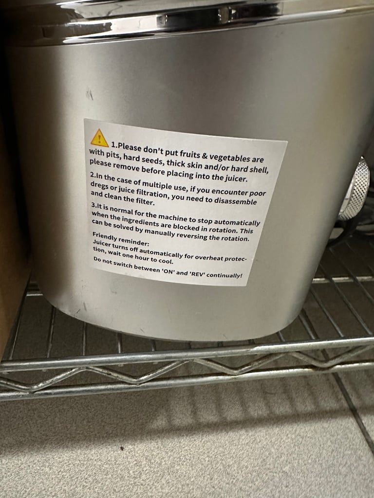 AMZCHEF ZM1902B Juice Extractor, Silver