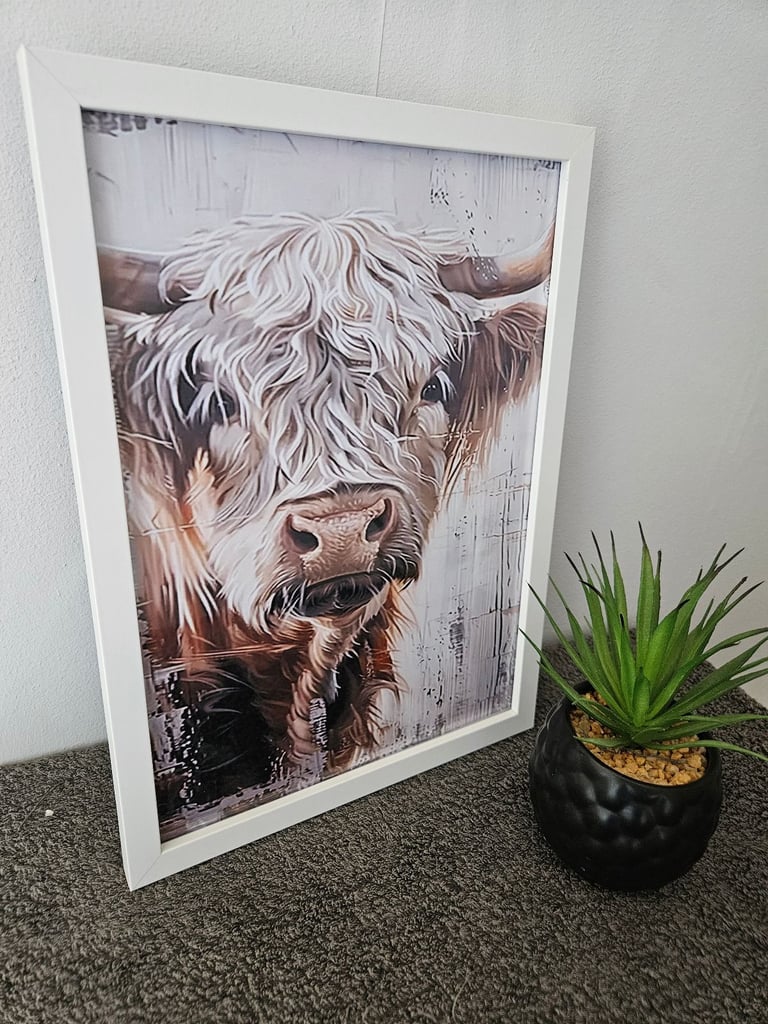 Highland Cow Framed Print Nice