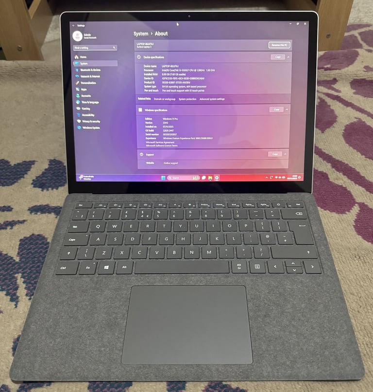 image for Microsoft Surface Laptop 3 i5-1035G7 8GB 256GB SSD W11 Pro + Docking Station + Charger + Mouse