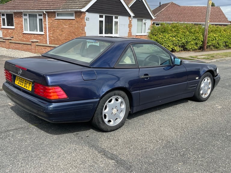 Mercedes SL320 in Blue with Tan Leather Interior Hard Top Included 