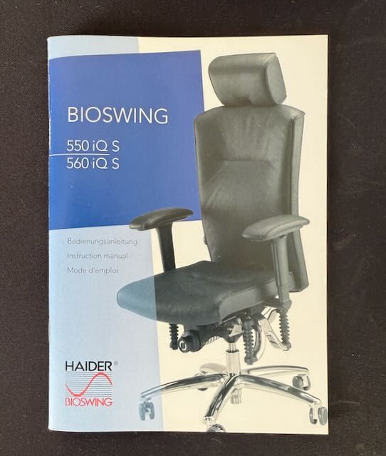 Haider Bioswing 560 iQ S ergonomic desk chair in excellent condition RRP £1999