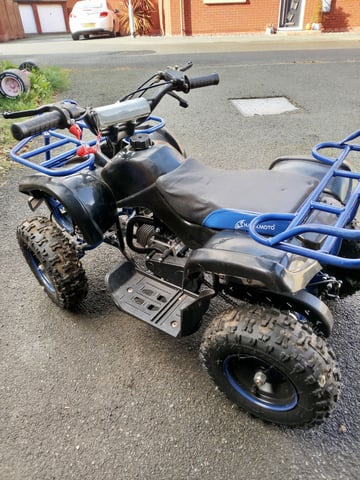 HAWKMOTO 50cc Mini Quad Bike blue Quad ATV Off Road Stroke in