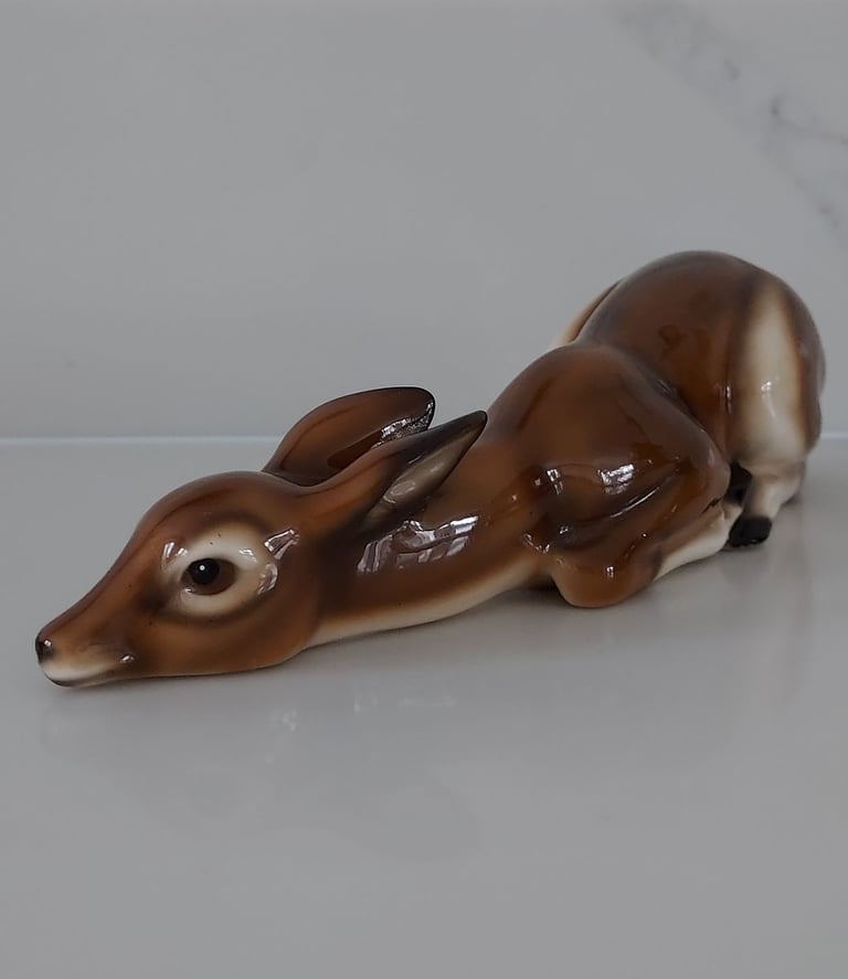 Ceramic Deer Lying Down Ornament