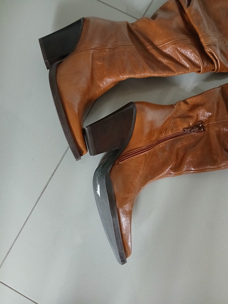 Asos long leather boots