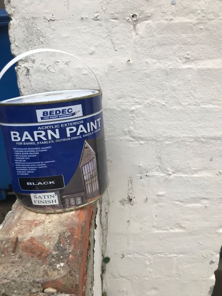 image for Bedec black satin acrylic exterior 'Barn Paint'