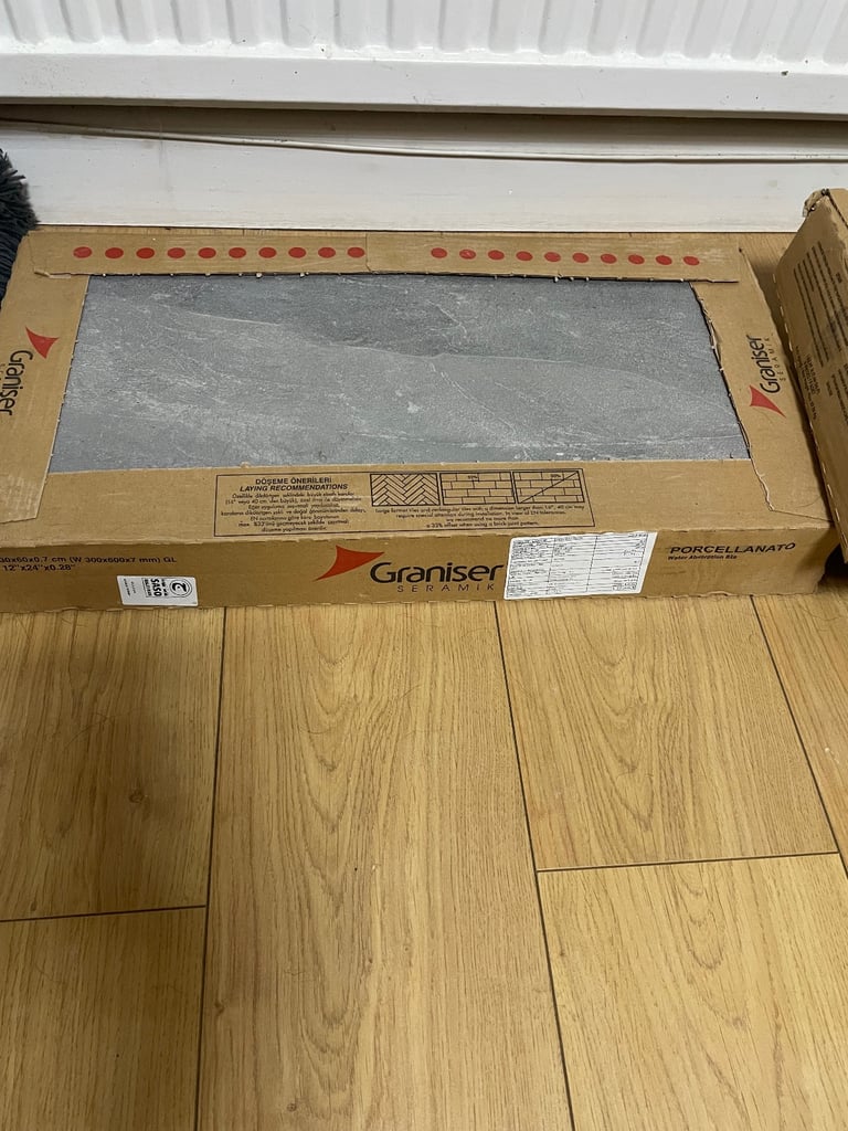 Stonehouse Studio Gio Dark Grey Matt Stone Effect Wall & Floor Tiles - 300 x 600mm 1 box - 8 tiles