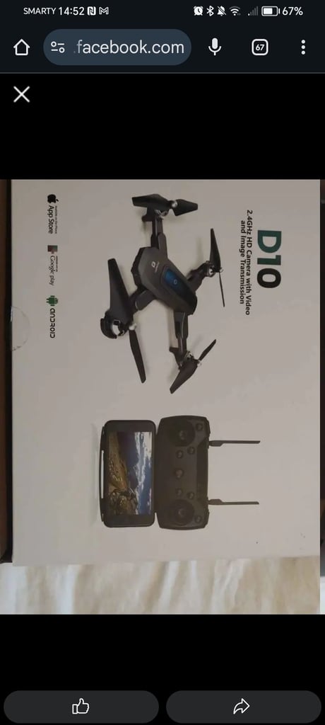 DEERC D10 foldable drone