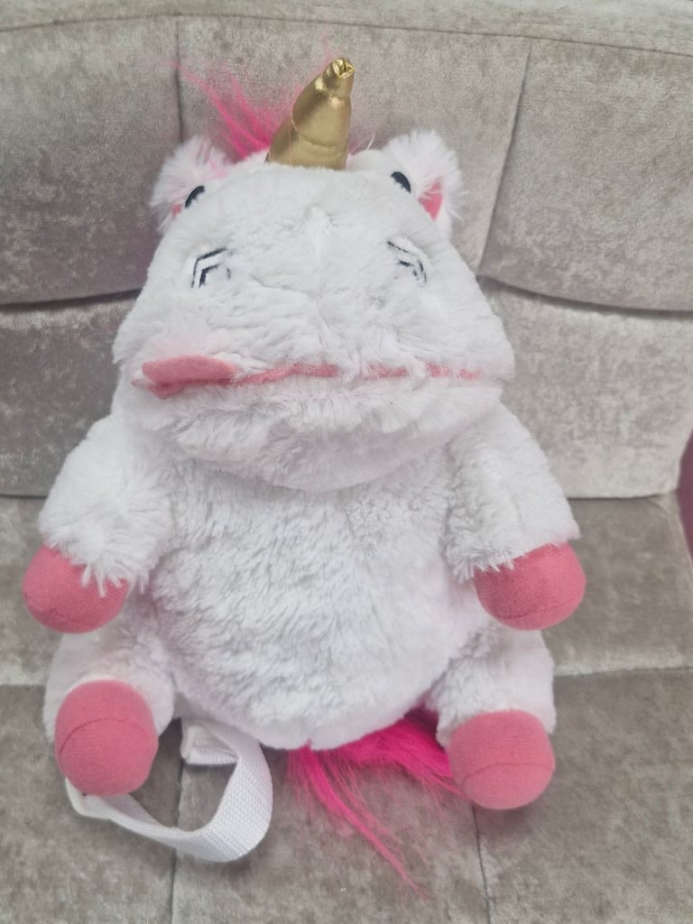 Unicorn soft toy backpack bag