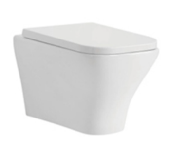 image for NEW Rimless Back to Wall Toilet Pan & Soft Close Seat