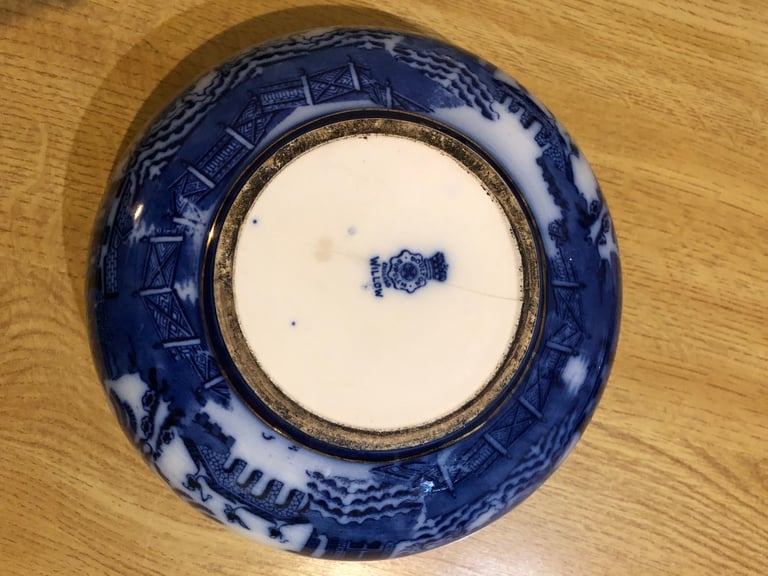 Antique Willow Blue Bowl