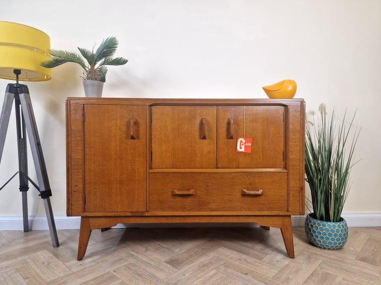 G Plan E Gomme Gold Label 1950's Medium Teak Danish Design Sideboard Credenza BL688