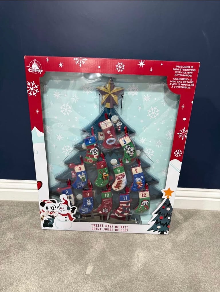Disney Store collectible mini key Christmas advent calendar